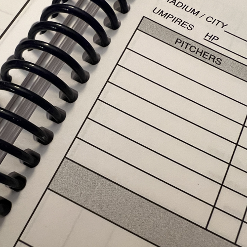 Fan Scorebook – Bob Carpenter's Baseball Scorebook